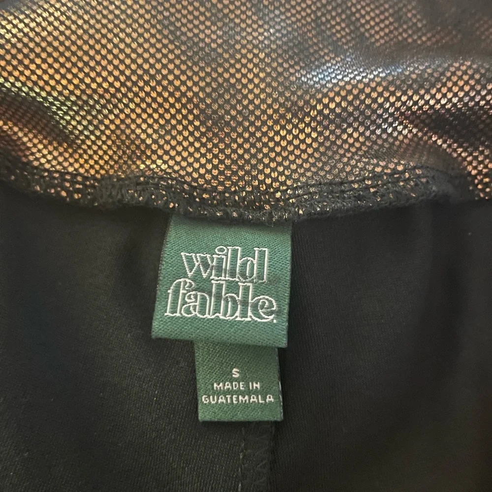 Wild Fable Metallic Animal Print High Rise Leggings- S - Picture 7 of 8